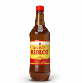 Nhãn Bia BEBECO 1000ml in trên chất liệu POPP